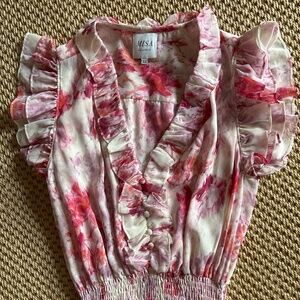 MISA Los Angeles pink Floral Dress XS